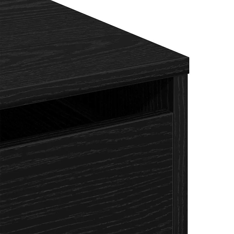 Drawer Cabinet 3-Drawer Black 60 x 41 x 76 cm Engineered Wood