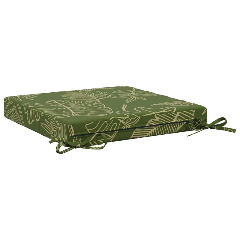Seat Cushions SOEST 4 pcs 100% Polyester Leaf Design