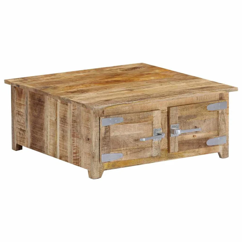 247693 vidaXL Coffee Table 70x70x30 cm Solid Mango Wood