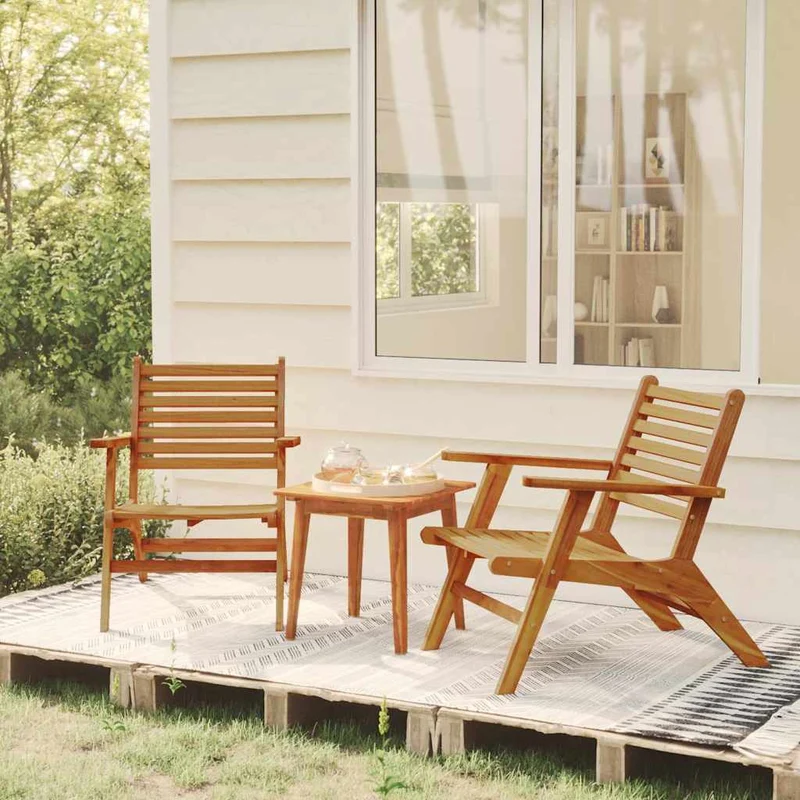 316252 vidaXL Garden Chairs 2 pcs Solid Acacia Wood