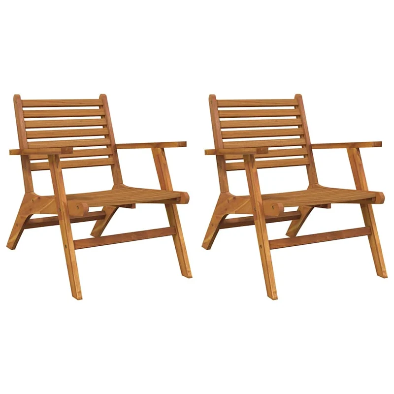 316252 vidaXL Garden Chairs 2 pcs Solid Acacia Wood