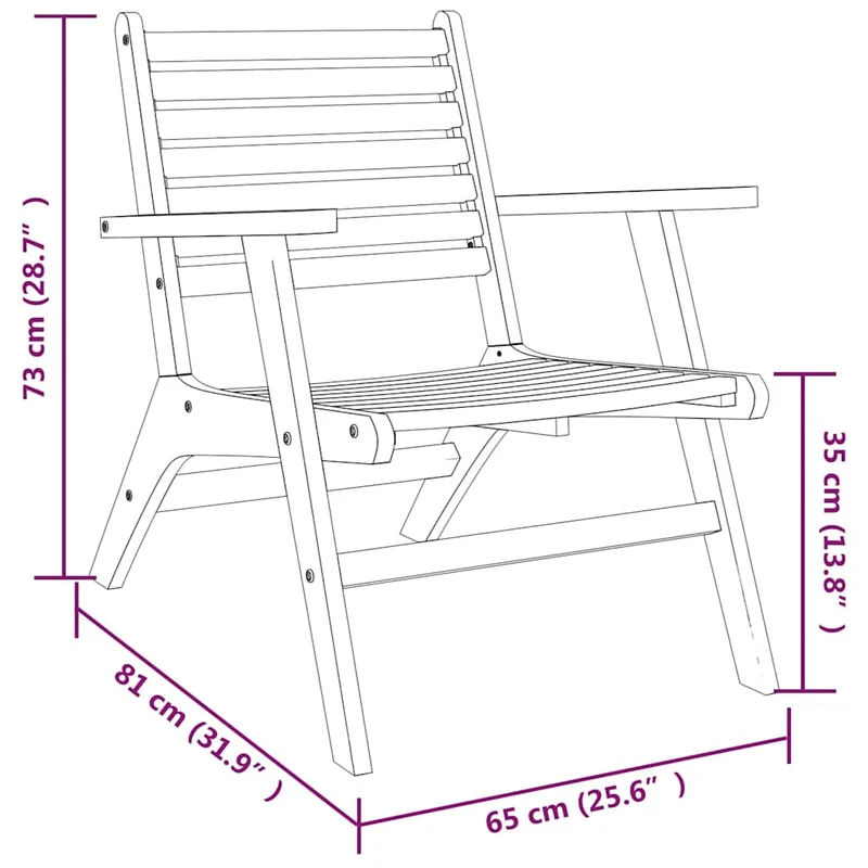 316252 vidaXL Garden Chairs 2 pcs Solid Acacia Wood