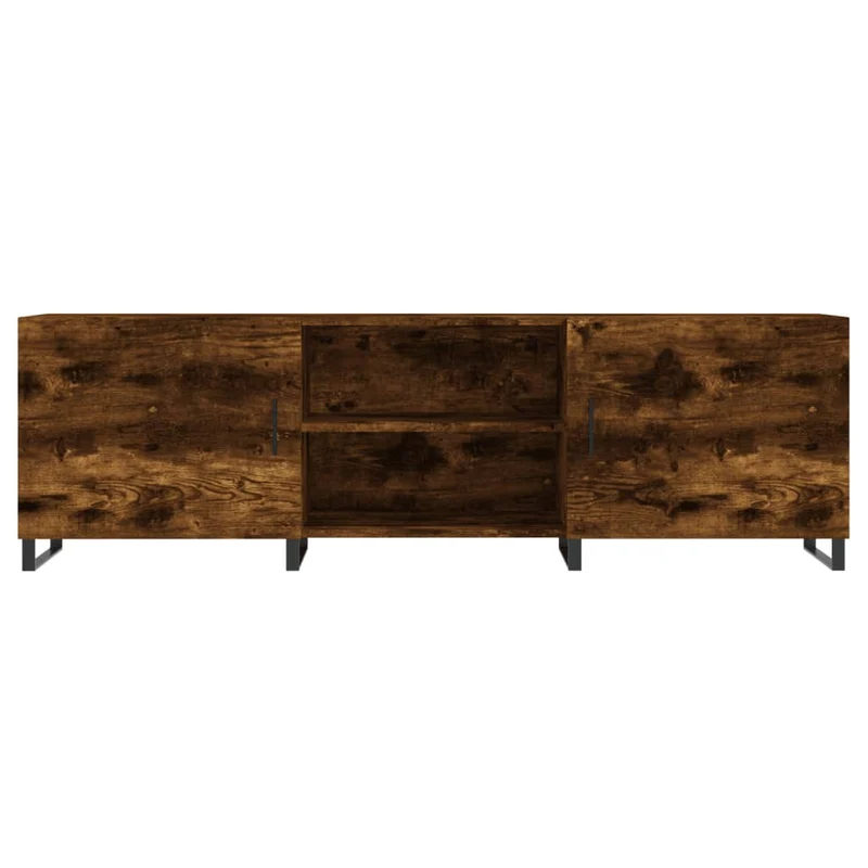 TV Cabinet Smoked Oak 150x30x50 cm Engineered Wood