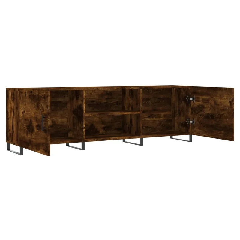 TV Cabinet Smoked Oak 150x30x50 cm Engineered Wood
