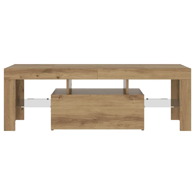 TV Cabinet with LED Lights Artisan Oak 120x36.5x40 cm
