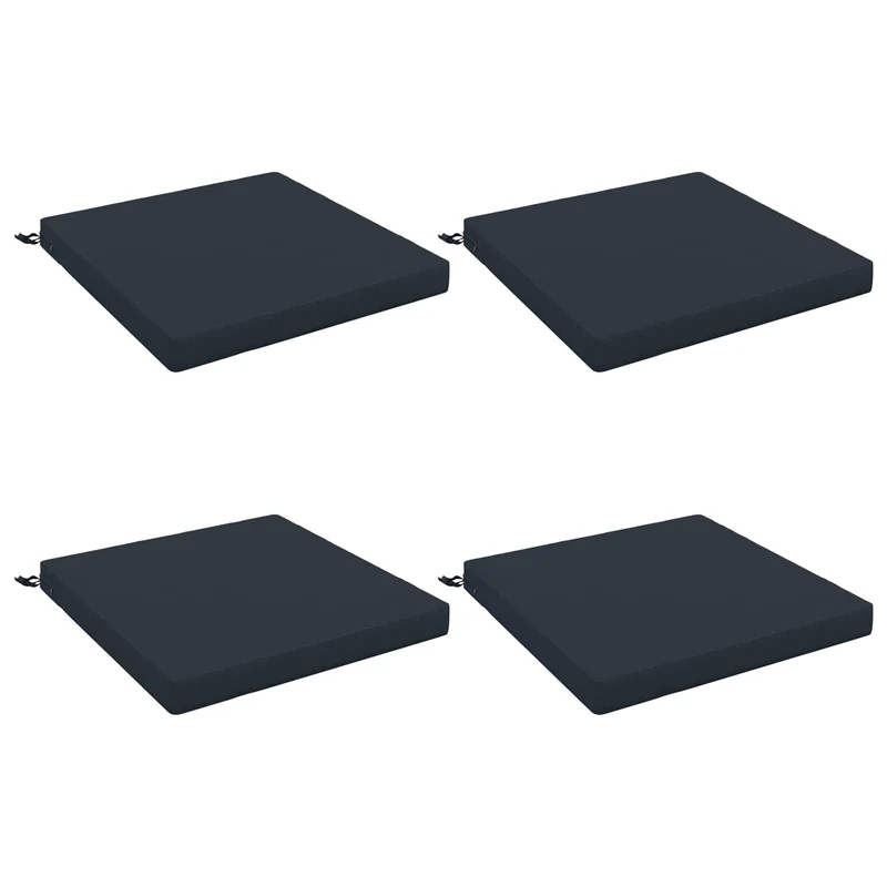 Seat Cushions SOEST 4 pcs 100% Polyester Dark Blue