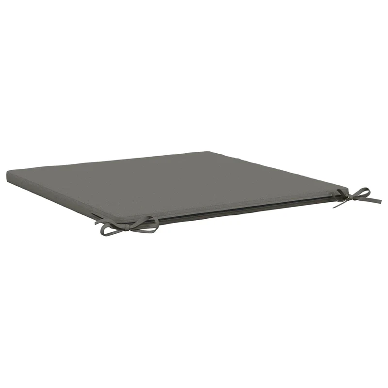 Seat Cushions SOEST 100% Polyester Grey 70 x 70 x 3 cm