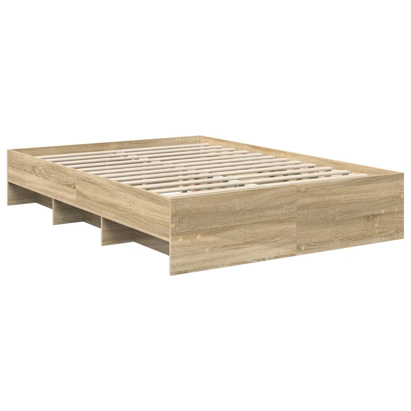 Bed Frame Sonoma Oak 160 x 200 cm Engineered Wood