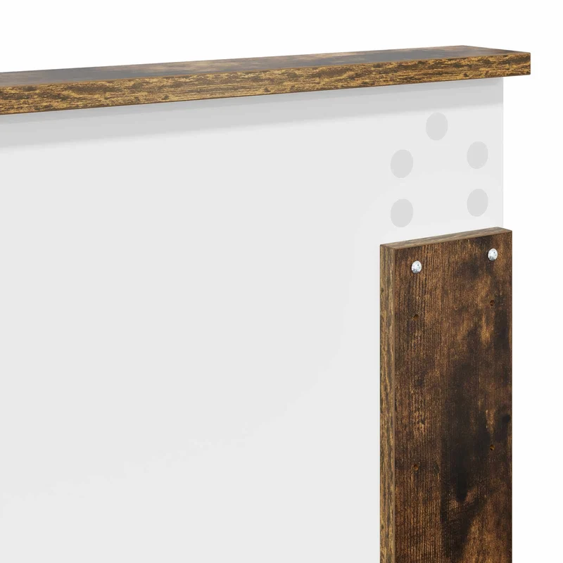 Bed Frame Smoked Oak 160 x 200 cm Engineered Wood