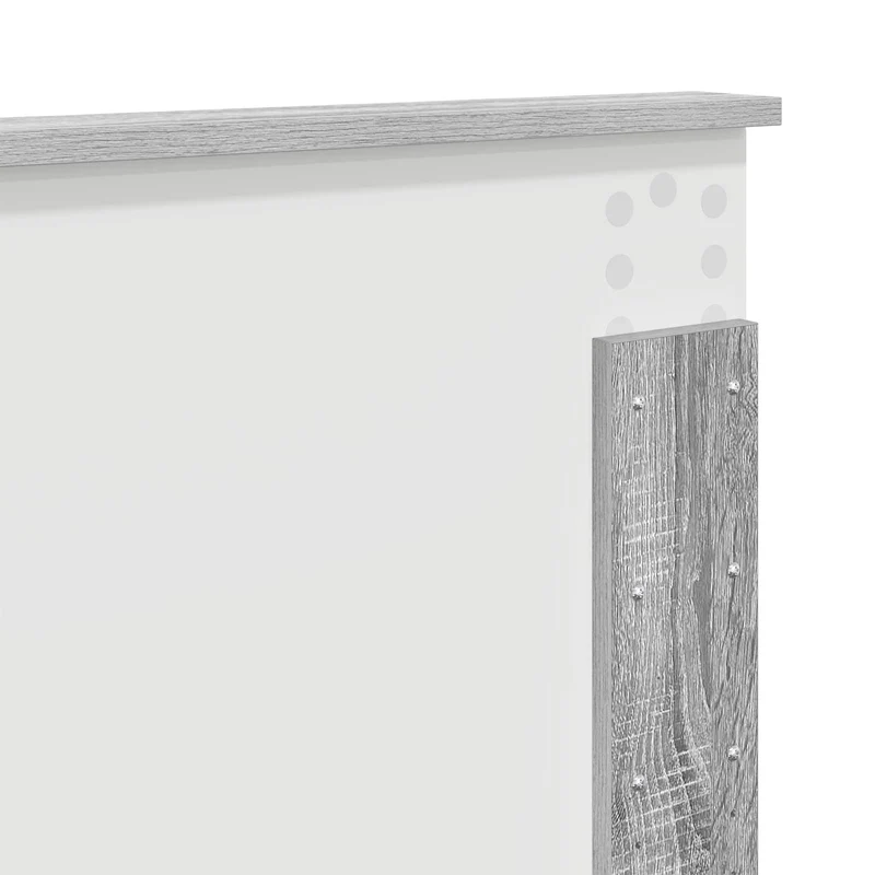 Bed Frame Grey Sonoma 160 x 200 cm Engineered Wood