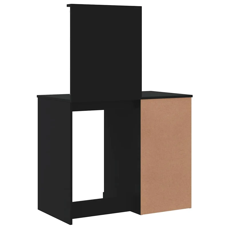 Dressing Table with LED Lights Black 90x42x132,5 cm