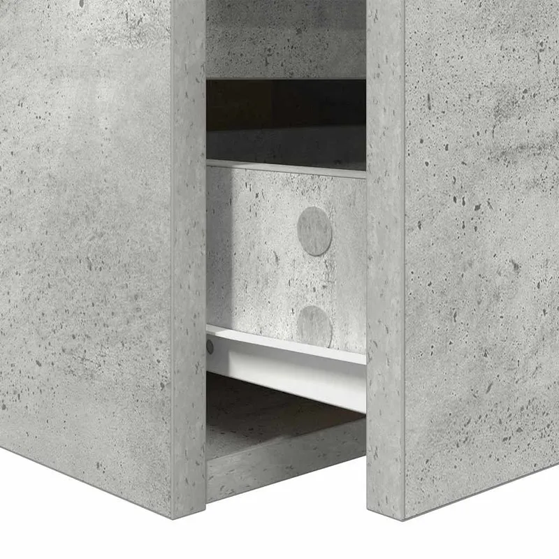 Wall-mounted Bedside Cabinet Concrete Grey 38x34x40 cm