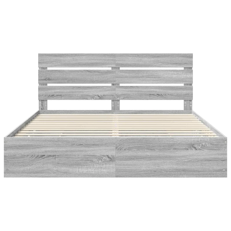 Bed Frame with Drawer Grey Sonoma 180 x 200 cm Engineer Wood