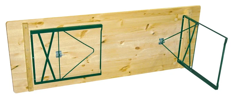 Table pliante bois cornière 220 x 60 cm