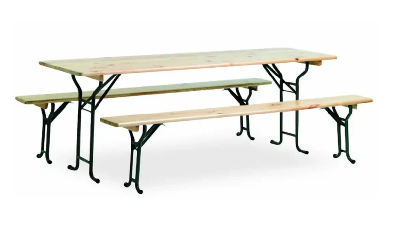 Ensemble brasserie tubulaire 220 x 80 cm