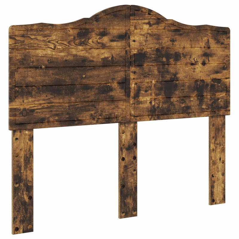 Bed Frame with Drawer Smoked Oak 135 x 190 cm Engineer Wood