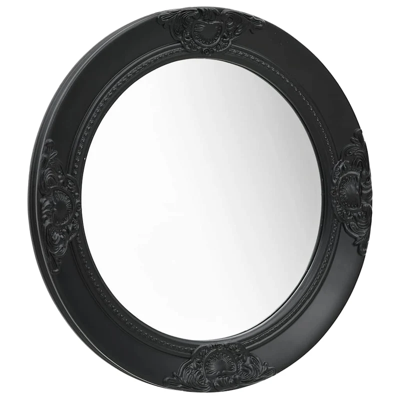 320347 vidaXL Wall Mirror Baroque Style 50 cm Black