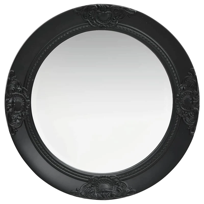 320347 vidaXL Wall Mirror Baroque Style 50 cm Black