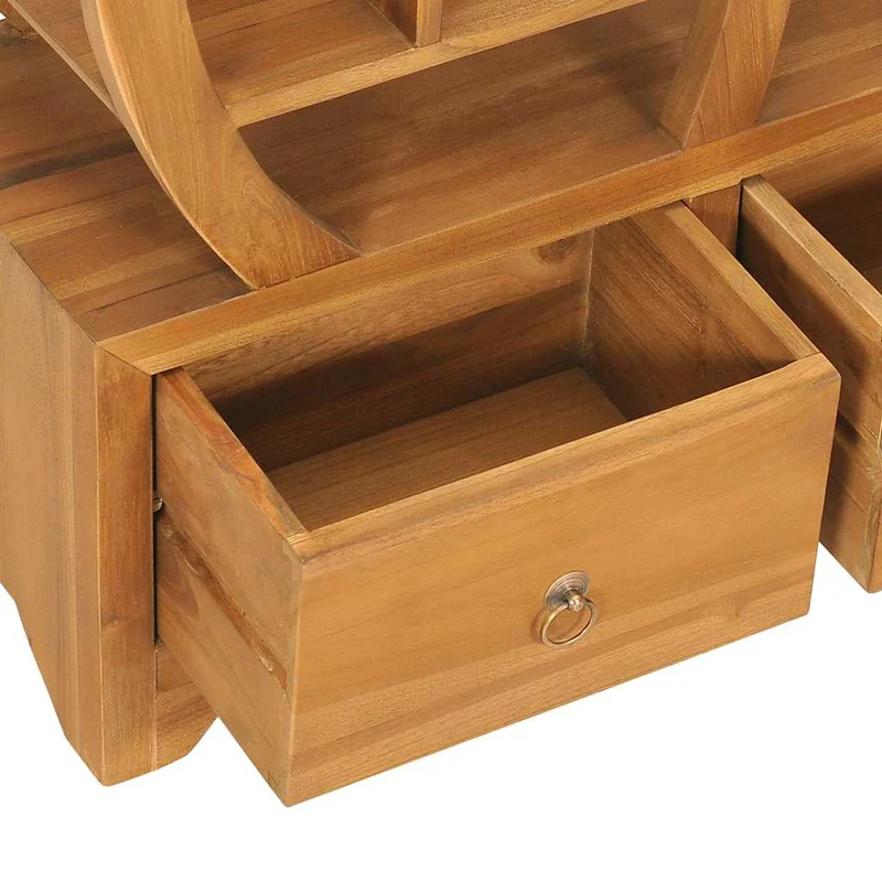 320773 vidaXL Cabinet with Yin Yang Shelf 68x26x83 cm Solid Teak Wood