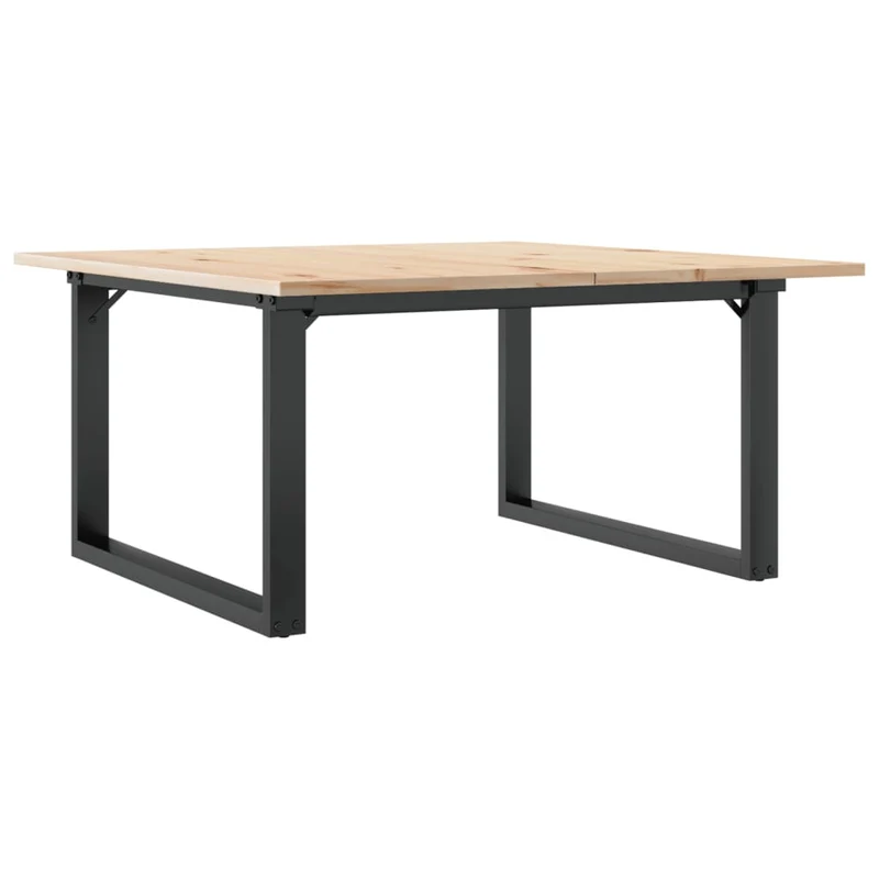 Coffee Table O-Frame 80x80x45 cm Solid Wood Pine and Steel