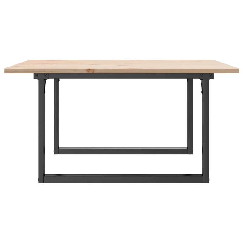 Coffee Table O-Frame 80x80x45 cm Solid Wood Pine and Steel