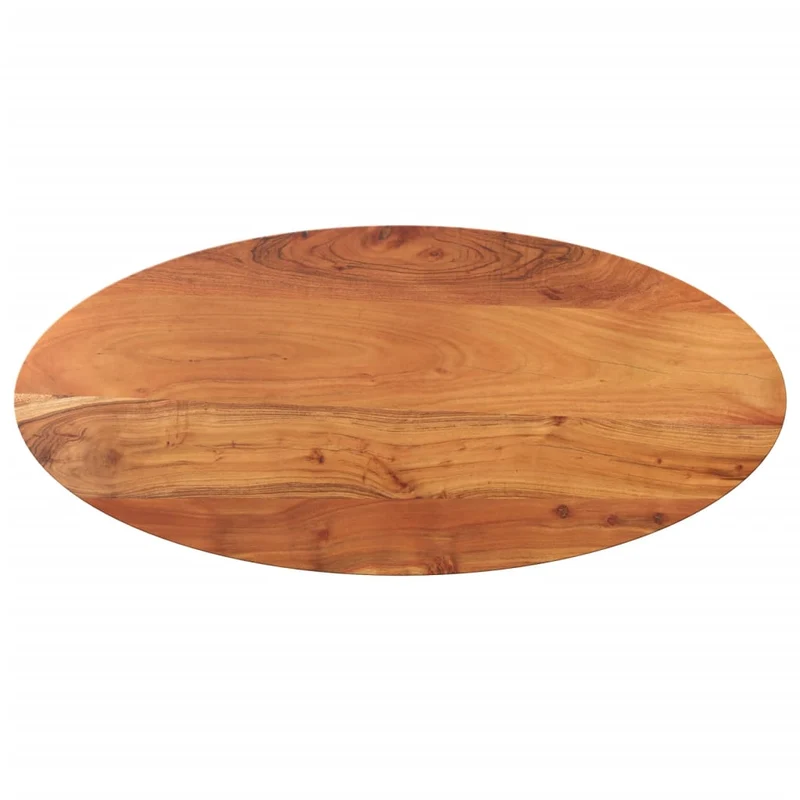 Table Top 80x40x2,5 cm Oval Solid Wood Acacia