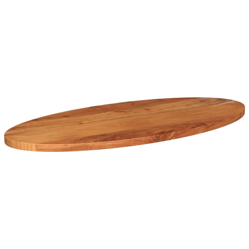 Table Top 80x40x2,5 cm Oval Solid Wood Acacia