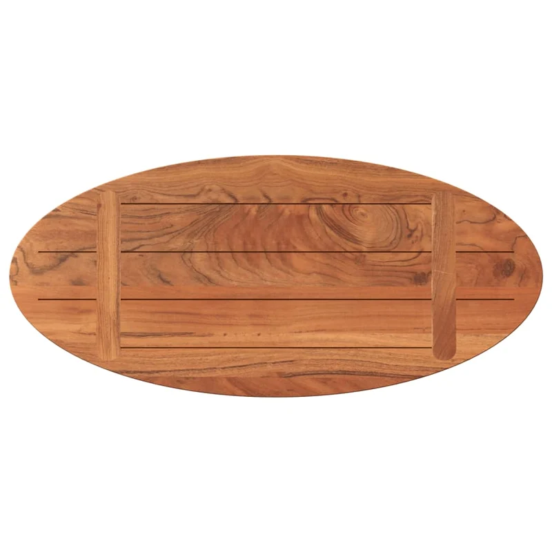 Table Top 80x40x2,5 cm Oval Solid Wood Acacia