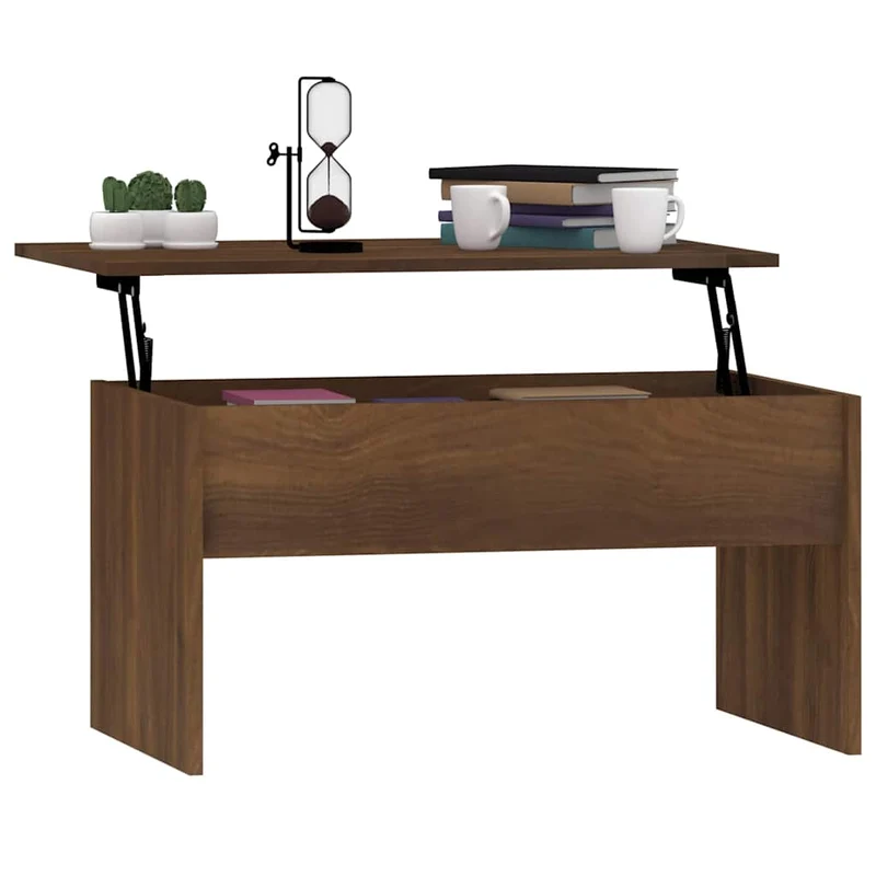 Coffee Table Brown Oak 80x50,5x41,5 cm Engineered Wood