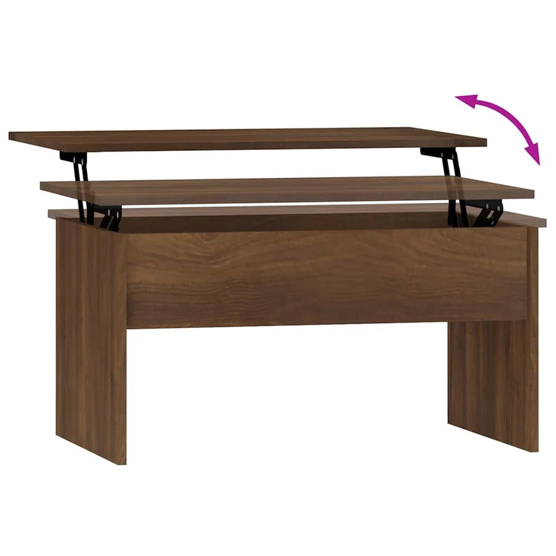 Coffee Table Brown Oak 80x50,5x41,5 cm Engineered Wood