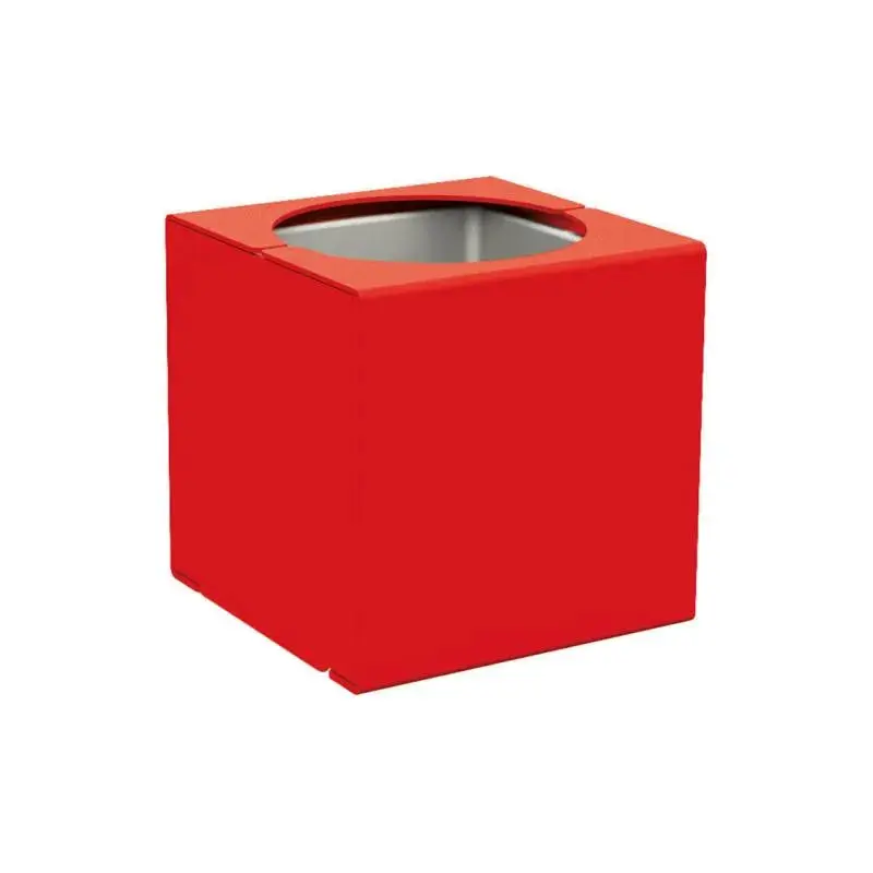 Bac à palmier KUB acier 450 x 450 x 450 mm, acier massif 6 mm, bac intérieur acier, monochrome ou bicolore