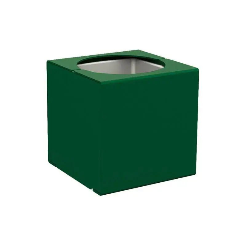 Bac à palmier KUB acier 450 x 450 x 450 mm, acier massif 6 mm, bac intérieur acier, monochrome ou bicolore