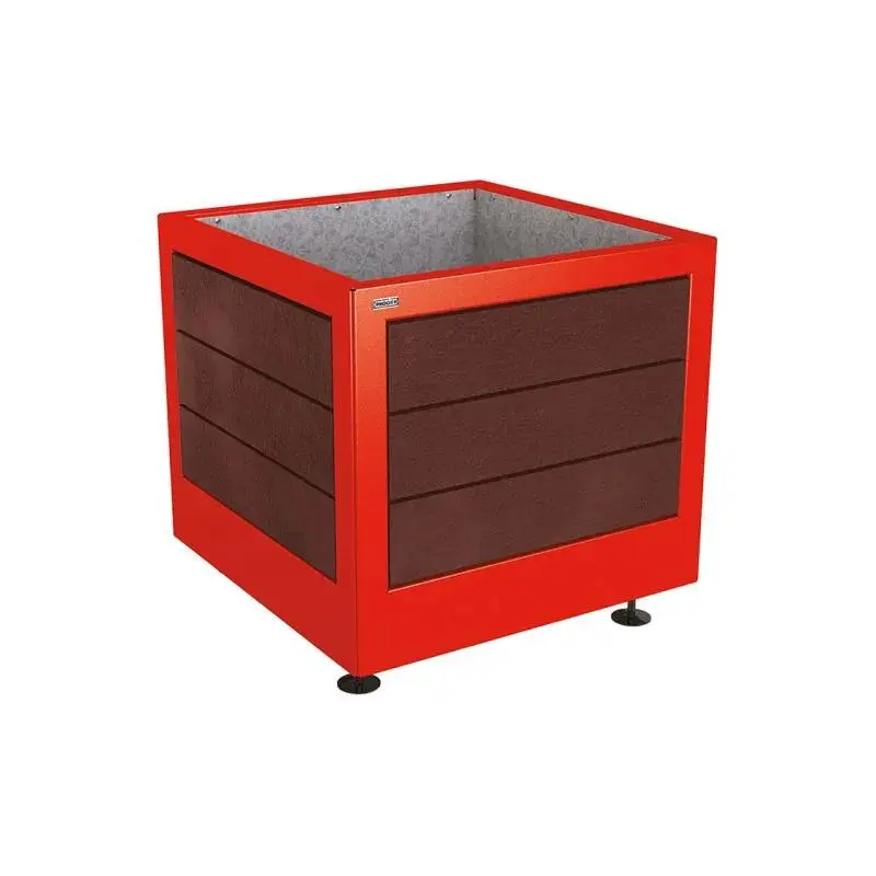 Bac à palmier Silaos acier et plastique recyclé 800 ou 1 000 mm, sans entretien, livré monté