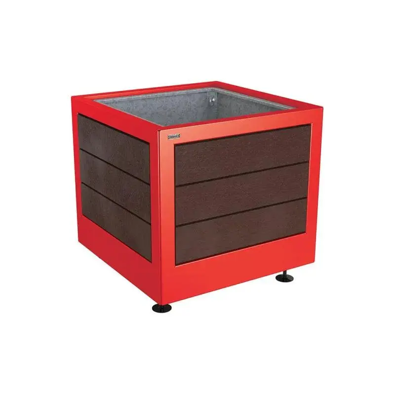 Bac à palmier Silaos acier et plastique recyclé 800 ou 1 000 mm, sans entretien, livré monté