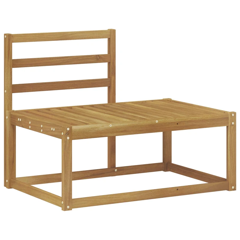 Outdoor Sofa Set 3 pcs White Solid Acacia Wood