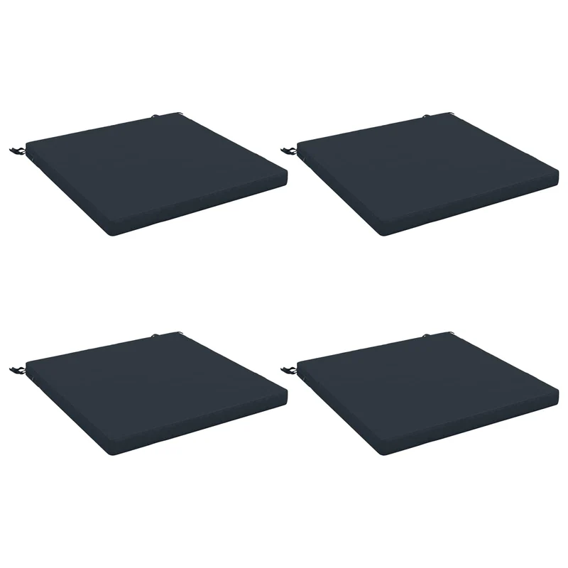 Seat Cushions SOEST 4 pcs 100% Polyester Dark Blue