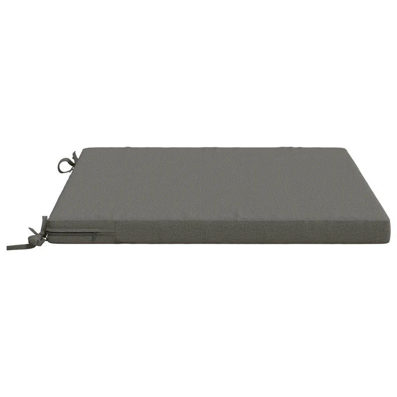 Seat Cushions SOEST 4 pcs 100% Polyester Grey 80 x 80 x 5 cm