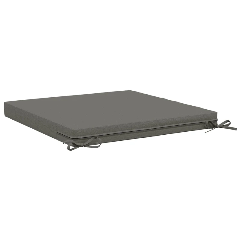Seat Cushions SOEST 100% Polyester Grey 80 x 80 x 7 cm