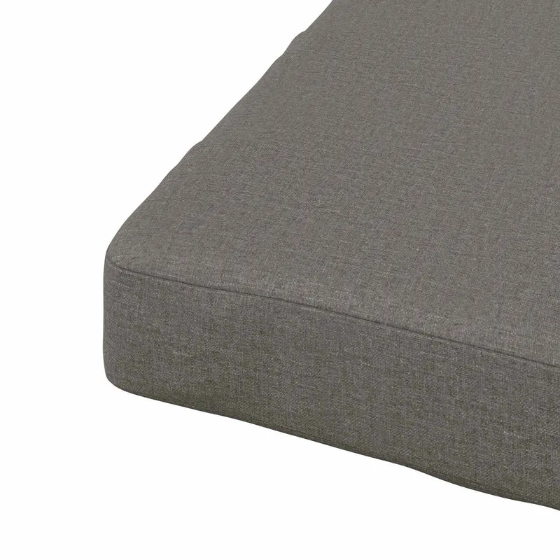 Seat Cushions SOEST 100% Polyester Grey 80 x 80 x 7 cm