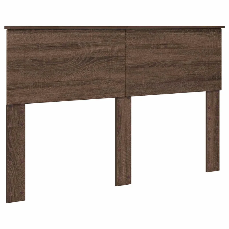 Bed Frame with Headboard Brown Oak 140 x 200 cm Engineered Wood