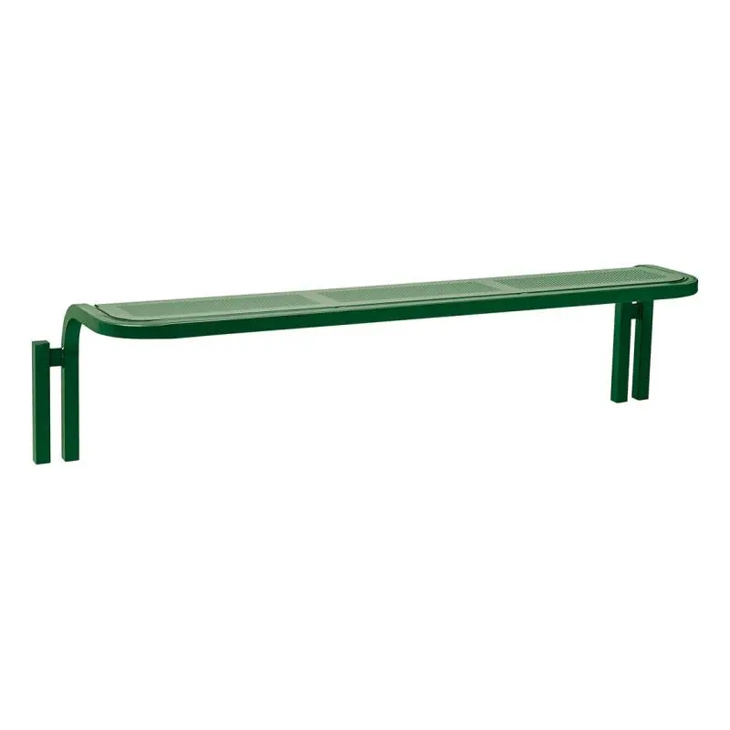 Banquette Conviviale® 2 000 mm sans dossier, assise en tôle perforée 2 mm, tube acier cintré 40 x 40 mm