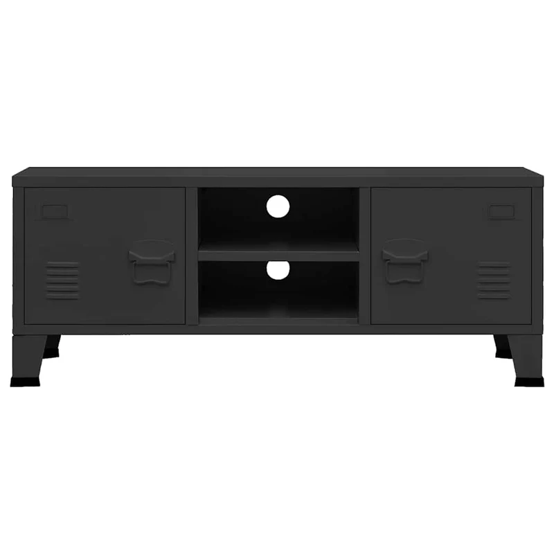 339618 vidaXL Industrial TV Cabinet Black 105x35x42 cm Metal