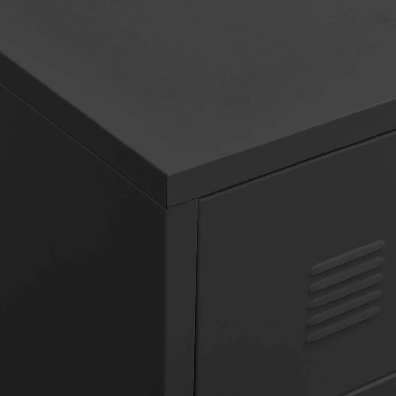 339618 vidaXL Industrial TV Cabinet Black 105x35x42 cm Metal