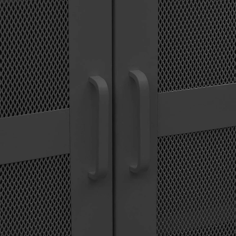 Industrial Storage Chest Black 70x40x115 cm Metal