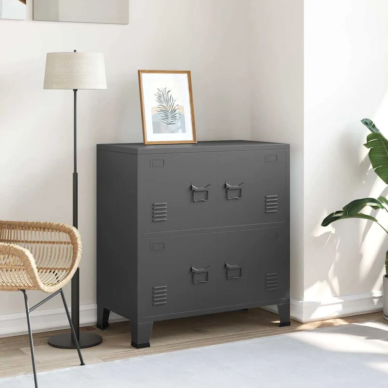 Industrial Storage Chest Anthracite 75x40x80 cm Steel