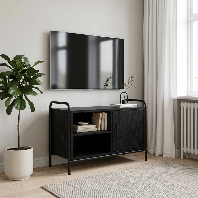 TV Cabinet 67.5 x 33 x 50 cm Black Oak