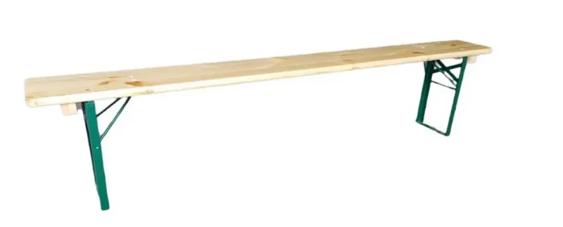 Banc bois cornière pliant 220 x 25 cm