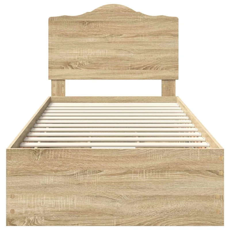 Bed Frame with Drawer Sonoma Oak 100 x 200 cm Engineer Wood