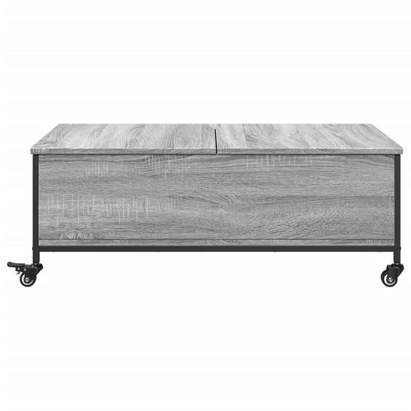 Coffee Table with Wheels Grey Sonoma 91x55x34cm Engineered Wood
