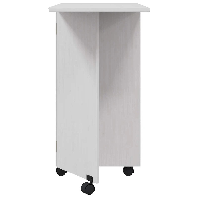 Rolling Cabinet with Drawers & Folding Top CORONA White